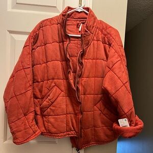 Free People Dolman Quilted Jacket in Myrrh